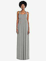Alt View 4 Thumbnail - Chelsea Gray Convertible Tie-Shoulder Empire Waist Maxi Dress