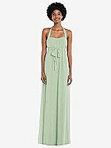 Alt View 1 Thumbnail - Celadon Convertible Tie-Shoulder Empire Waist Maxi Dress