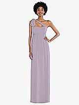 Alt View 2 Thumbnail - Lilac Haze Convertible Tie-Shoulder Empire Waist Maxi Dress