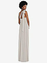 Alt View 3 Thumbnail - Oyster Convertible Tie-Shoulder Empire Waist Maxi Dress