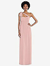 Alt View 2 Thumbnail - Rose - PANTONE Rose Quartz Convertible Tie-Shoulder Empire Waist Maxi Dress