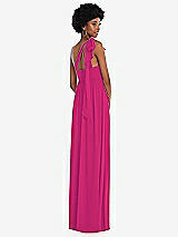 Alt View 3 Thumbnail - Think Pink Convertible Tie-Shoulder Empire Waist Maxi Dress