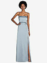 Front View Thumbnail - Mist Low Tie-Back Maxi Dress with Adjustable Skinny Straps