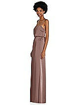 Side View Thumbnail - Sienna Low Tie-Back Maxi Dress with Adjustable Skinny Straps