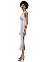Side View Thumbnail - Silver Dove Jewel Neck Sleeveless Midi Dress with Bias Skirt