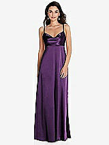 Front View Thumbnail - African Violet Cowl-Neck Empire Waist Maxi Dress with Adjustable Straps