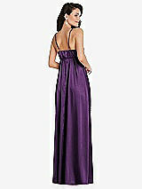 Rear View Thumbnail - African Violet Cowl-Neck Empire Waist Maxi Dress with Adjustable Straps