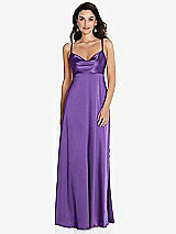Front View Thumbnail - Pansy Cowl-Neck Empire Waist Maxi Dress with Adjustable Straps