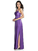 Side View Thumbnail - Pansy Cowl-Neck Empire Waist Maxi Dress with Adjustable Straps