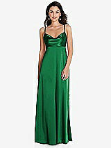 Front View Thumbnail - Shamrock Cowl-Neck Empire Waist Maxi Dress with Adjustable Straps