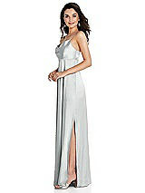 Side View Thumbnail - Sterling Cowl-Neck Empire Waist Maxi Dress with Adjustable Straps