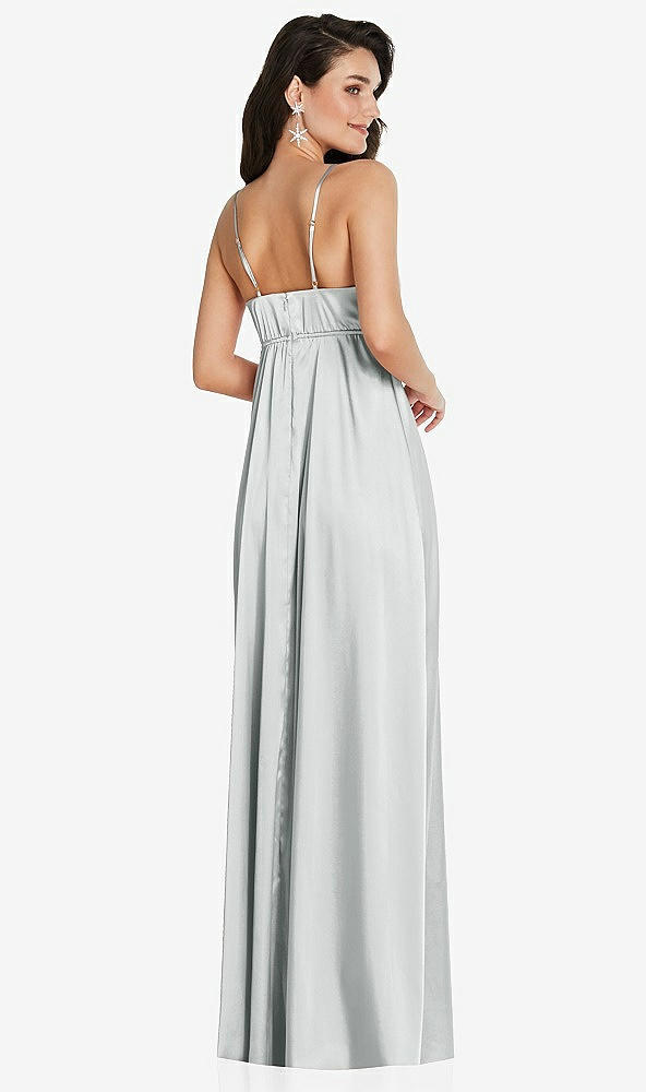 Back View - Sterling Cowl-Neck Empire Waist Maxi Dress with Adjustable Straps