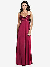 Front View Thumbnail - Valentine Cowl-Neck Empire Waist Maxi Dress with Adjustable Straps
