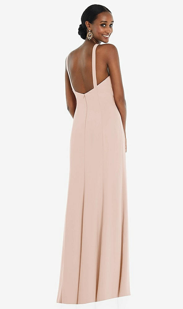 Back View - Cameo Criss Cross Halter Princess Line Trumpet Gown