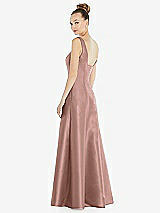 Rear View Thumbnail - Neu Nude Sleeveless Square-Neck Princess Line Gown with Pockets