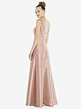Rear View Thumbnail - Toasted Sugar Sleeveless Square-Neck Princess Line Gown with Pockets