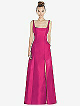 Front View Thumbnail - Think Pink Sleeveless Square-Neck Princess Line Gown with Pockets