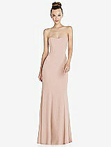 Front View Thumbnail - Cameo Strapless Princess Line Crepe Mermaid Gown