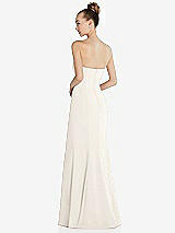 Rear View Thumbnail - Ivory Strapless Princess Line Crepe Mermaid Gown