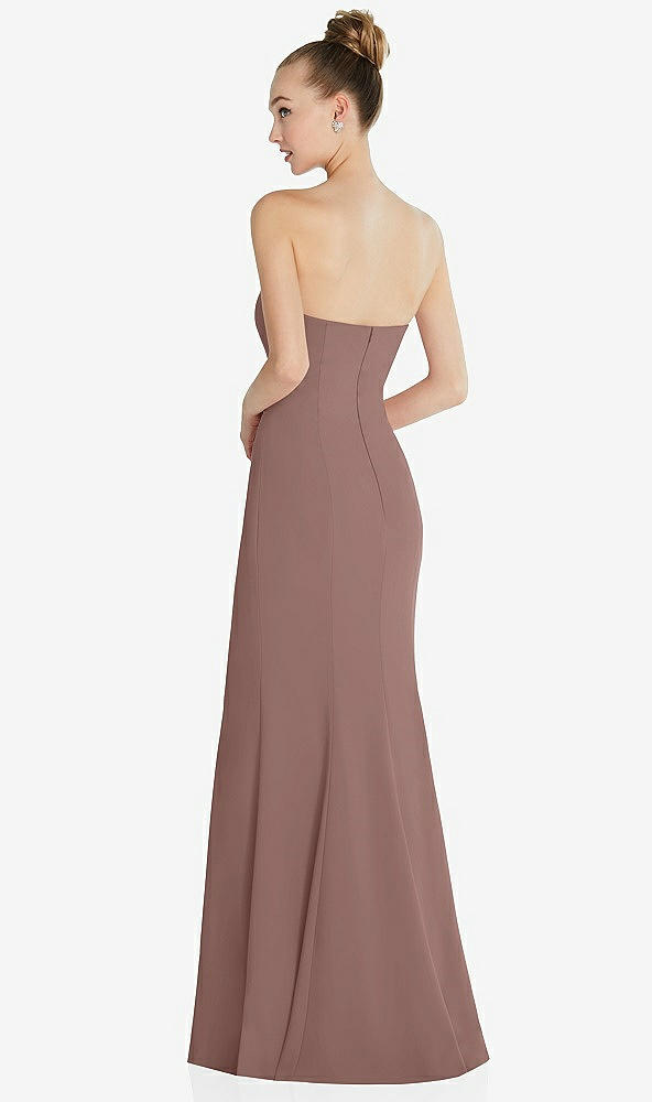 Back View - Sienna Strapless Princess Line Crepe Mermaid Gown