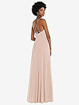 Rear View Thumbnail - Cameo Scoop Neck Convertible Tie-Strap Maxi Dress with Front Slit