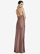 Rear View Thumbnail - Sienna Diamond Halter Bias Maxi Slip Dress with Convertible Straps