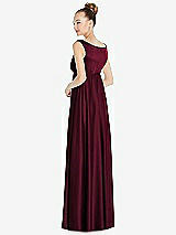 Rear View Thumbnail - Cabernet Convertible Strap Empire Waist Satin Maxi Dress