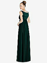 Rear View Thumbnail - Evergreen Convertible Strap Empire Waist Satin Maxi Dress