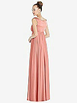 Rear View Thumbnail - Rose - PANTONE Rose Quartz Convertible Strap Empire Waist Satin Maxi Dress