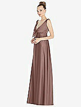 Front View Thumbnail - Sienna Convertible Strap Empire Waist Satin Maxi Dress