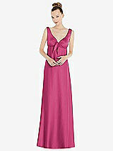 Alt View 1 Thumbnail - Tea Rose Convertible Strap Empire Waist Satin Maxi Dress
