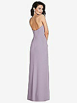 Rear View Thumbnail - Lilac Haze Strapless Scoop Back Maxi Dress with Front Slit