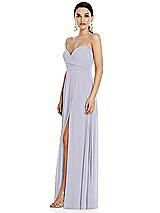 Side View Thumbnail - Silver Dove Adjustable Strap Wrap Bodice Maxi Dress with Front Slit 
