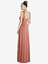 Rear View Thumbnail - Desert Rose Tie Shoulder A-Line Maxi Dress