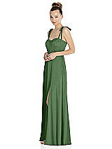 Side View Thumbnail - Vineyard Green Tie Shoulder A-Line Maxi Dress