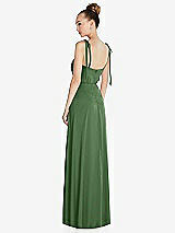 Rear View Thumbnail - Vineyard Green Tie Shoulder A-Line Maxi Dress
