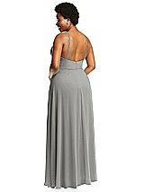 Alt View 3 Thumbnail - Chelsea Gray Diamond Halter Maxi Dress with Adjustable Straps