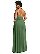 Alt View 3 Thumbnail - Vineyard Green Diamond Halter Maxi Dress with Adjustable Straps