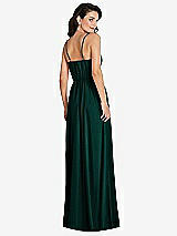 Rear View Thumbnail - Evergreen Cowl-Neck A-Line Maxi Dress with Adjustable Straps