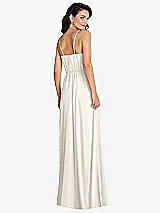 Rear View Thumbnail - Ivory Cowl-Neck A-Line Maxi Dress with Adjustable Straps