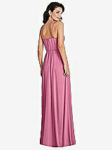 Rear View Thumbnail - Orchid Pink Cowl-Neck A-Line Maxi Dress with Adjustable Straps
