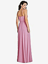 Rear View Thumbnail - Powder Pink Cowl-Neck A-Line Maxi Dress with Adjustable Straps