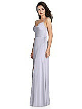 Side View Thumbnail - Silver Dove Cowl-Neck A-Line Maxi Dress with Adjustable Straps