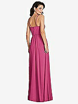 Rear View Thumbnail - Tea Rose Cowl-Neck A-Line Maxi Dress with Adjustable Straps