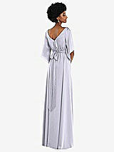 Rear View Thumbnail - Silver Dove Asymmetric Bell Sleeve Wrap Maxi Dress with Front Slit