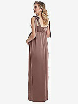 Rear View Thumbnail - Sienna Flat Tie-Shoulder Empire Waist Maternity Dress