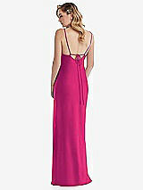Rear View Thumbnail - Think Pink Cowl-Neck Tie-Strap Maternity Slip Dress
