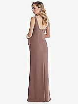 Rear View Thumbnail - Sienna Wide Strap Square Neck Maternity Trumpet Gown