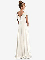 Rear View Thumbnail - Ivory Cascading Ruffle Full Skirt Chiffon Junior Bridesmaid Dress
