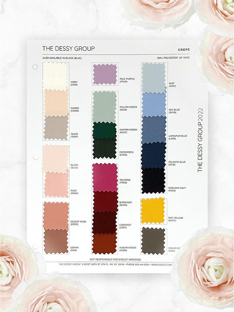 Front View - SS22 Crepe Master Swatch Palette